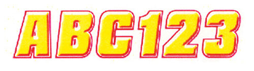 HARDLINE YERED500 2-Inch Letter and Number Kit in Yellow and Red