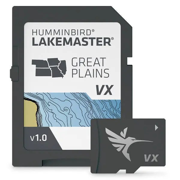 Humminbird Lakemaster VX Great Plains MicroSD Card with Advanced Mapping Features