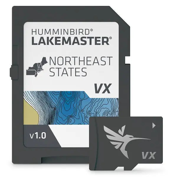 Humminbird Lakemaster VX Northeast States MicroSD Card - Advanced Lake Mapping and Fish Forecasting