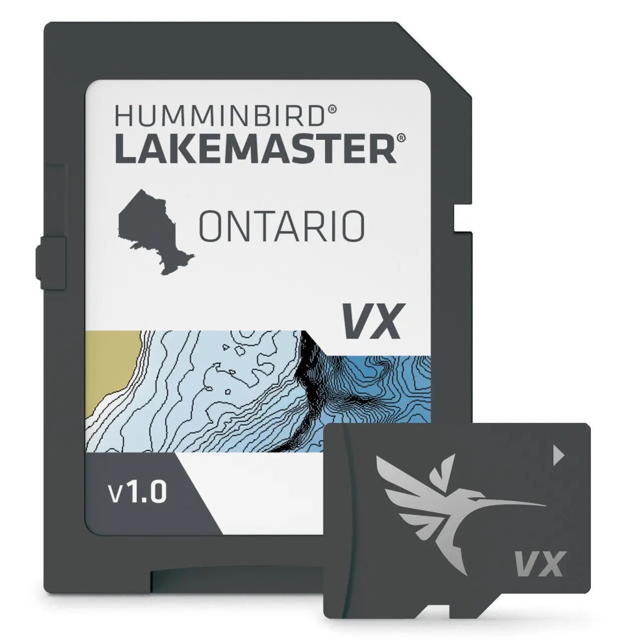 Humminbird Lakemaster VX Ontario MicroSD Card for Lake Mapping and Fish Finding