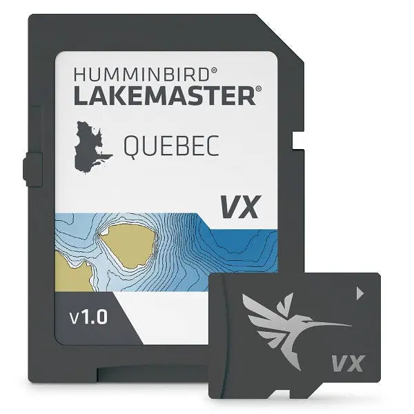 Humminbird Lakemaster VX Quebec MicroSD Card for Lake Mapping and Fish Finding