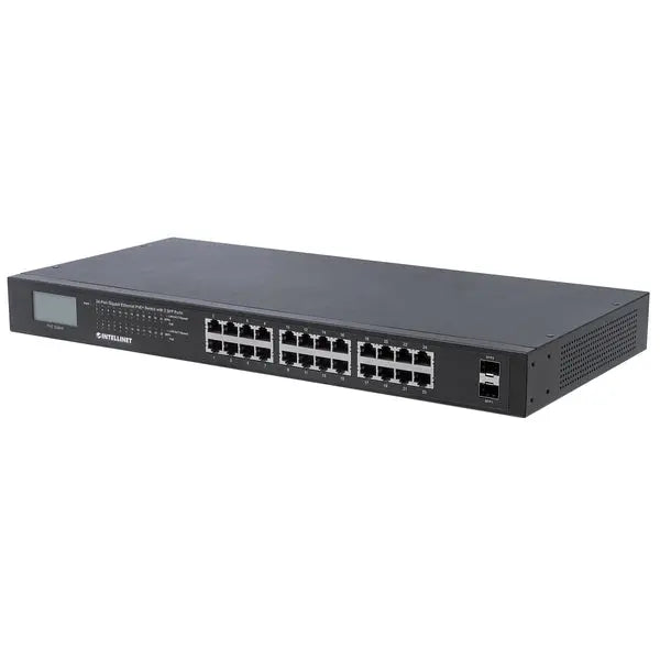 24PRT GE POE+ SWCH W/LCD