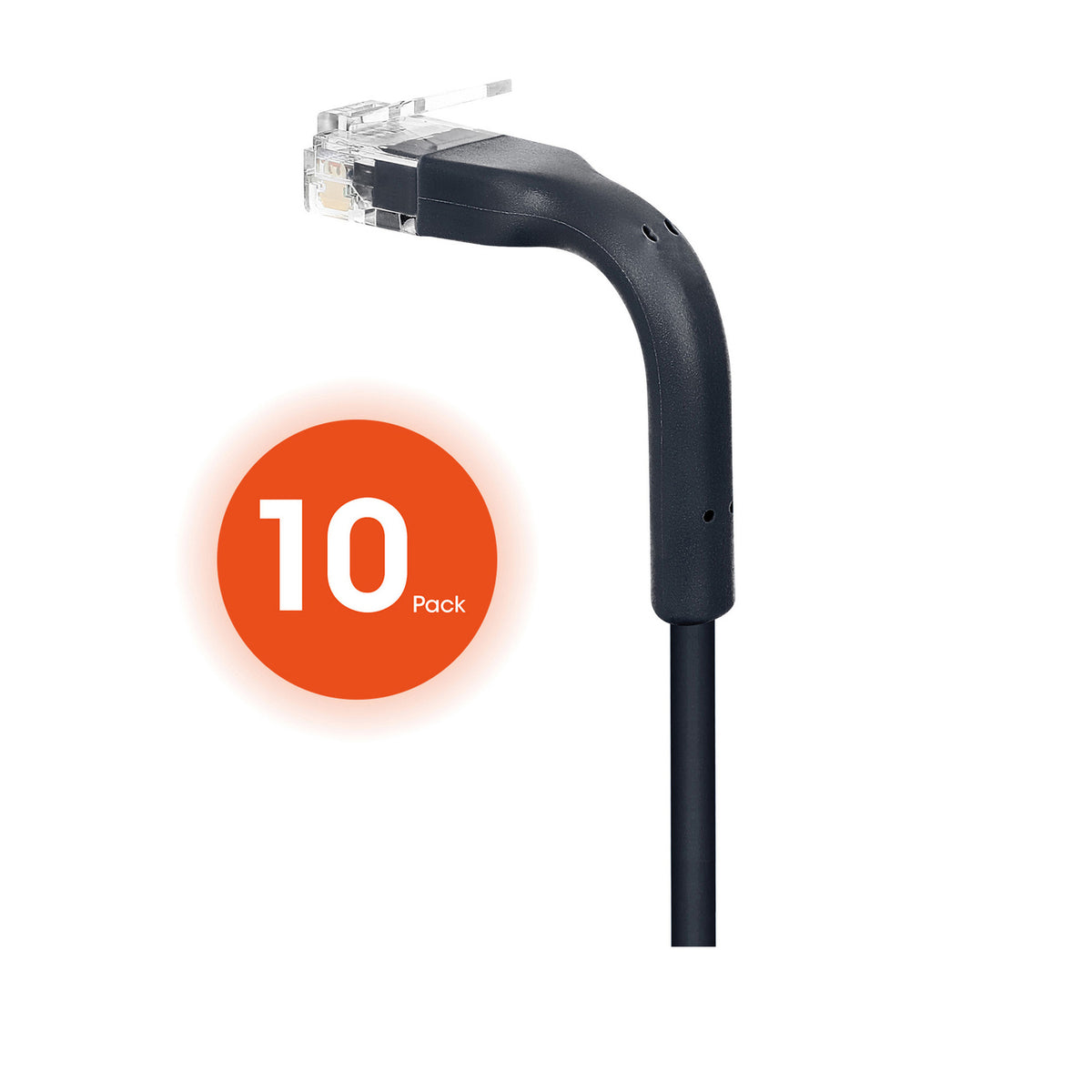 Intellinet Network Solutions 745208 Cat6 7 ft. Ultra-Thin Ethernet Cable, Black, 10-Pack