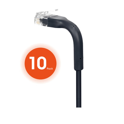 Intellinet Network Solutions 745208 Cat6 7 ft. Ultra-Thin Ethernet Cable, Black, 10-Pack