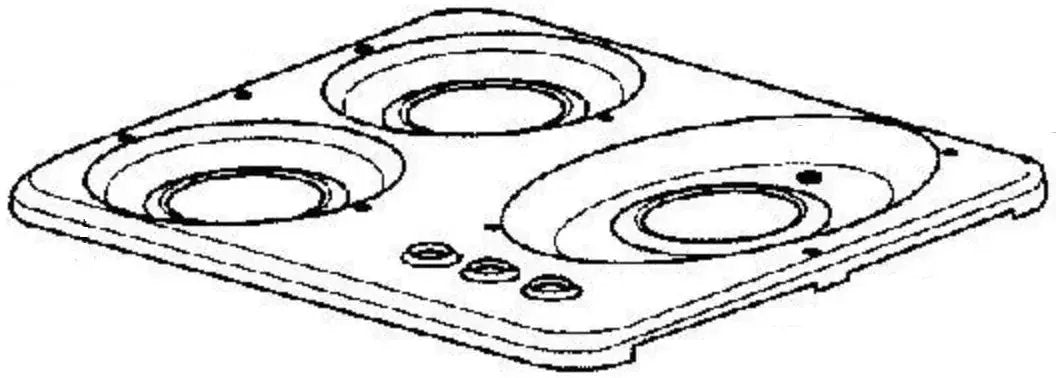 Dometic 3-Burner Drop-In White Cooktop Part 57115 by DOMETIC