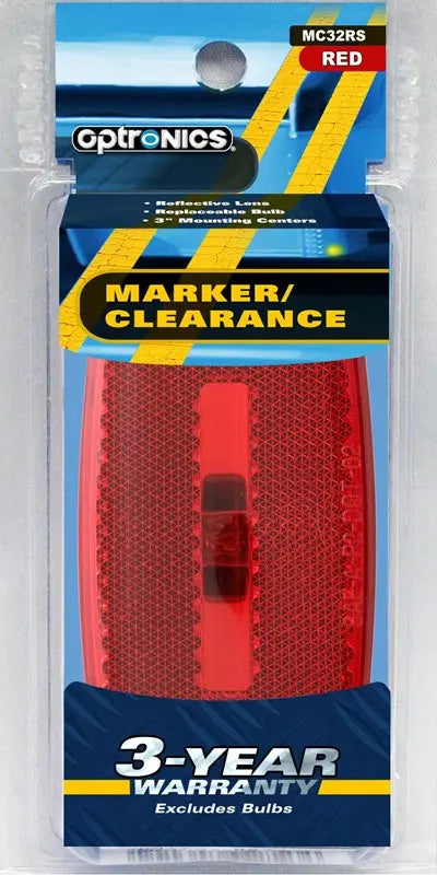 OPTRONICS MC32RS Oval Red LED Indicator with White Base