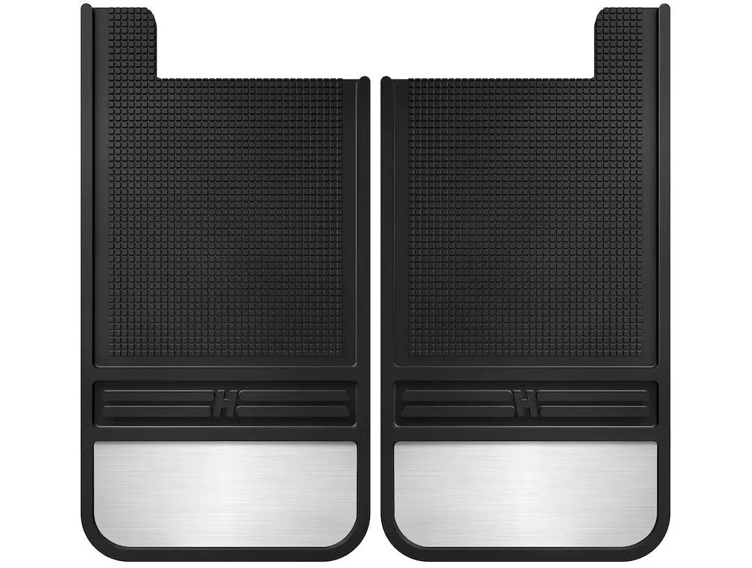 HuskyLiner Rubber Rear Mud Flaps for Trucks - 12-inch Width with Weight