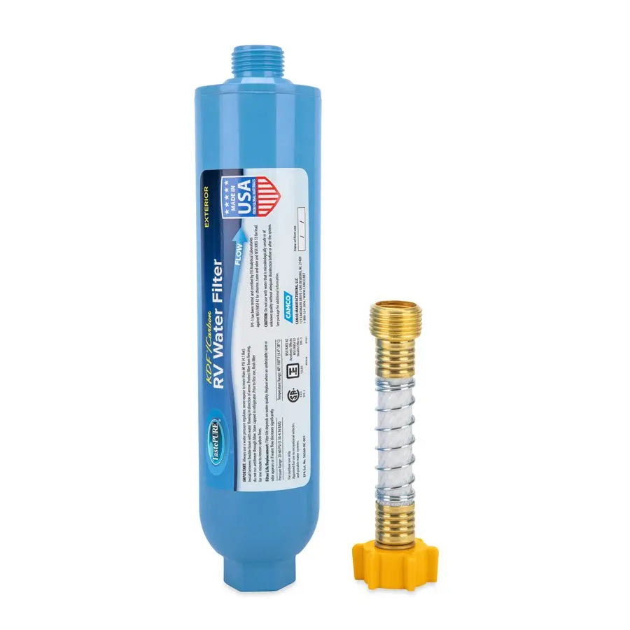 Camco Water Filter with Flex Hose Protection - Part 40043