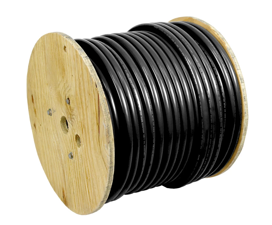 PACER WUL2BK250 2 AWG UL Black TC Wire, 250-Foot Reel