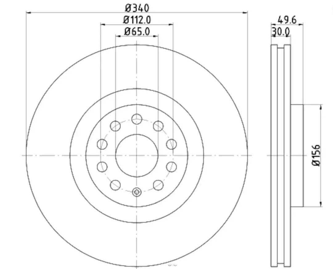 Hella Brake Disc for VW, Skoda, Audi, and Seat – Part Number 355129241