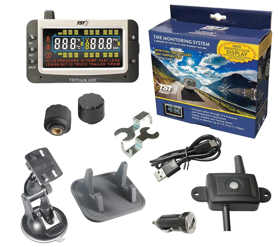 TRUCK SYSTMS TST507RV2C Tire Pressure Monitoring System with 2 Cap Sensors and Replacement Options