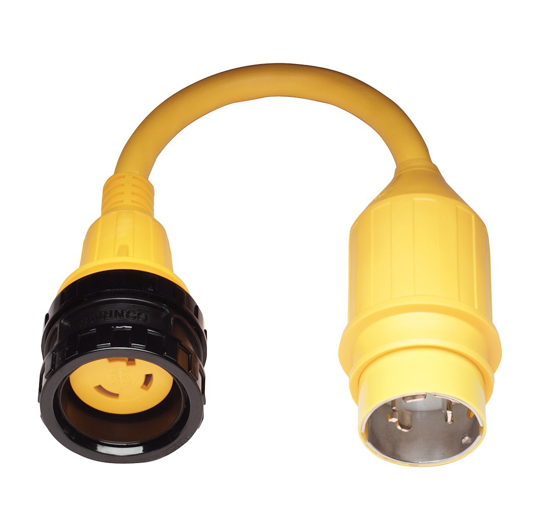 Marinco Pigtail Adapter with 30A 125V Locking Outlet - Part Number 121A