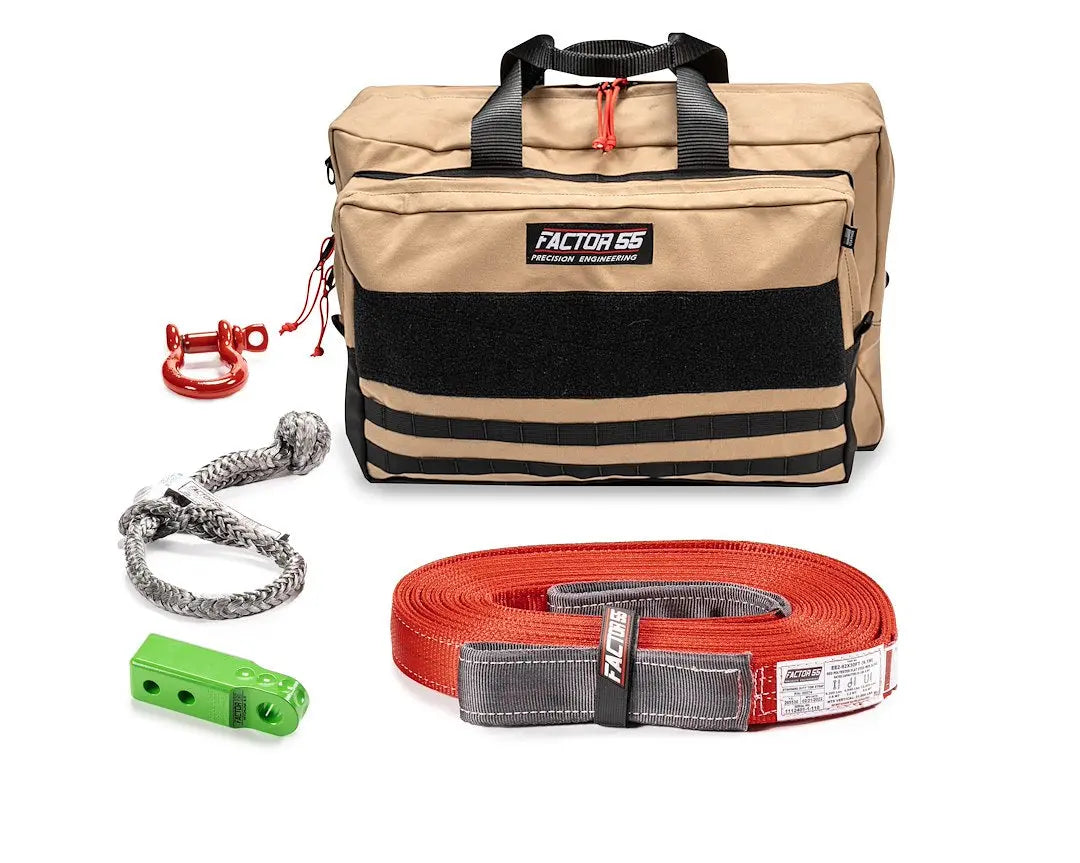 Factor 55 OWHE Vehicle Recovery Kit with Green Hitch - Large