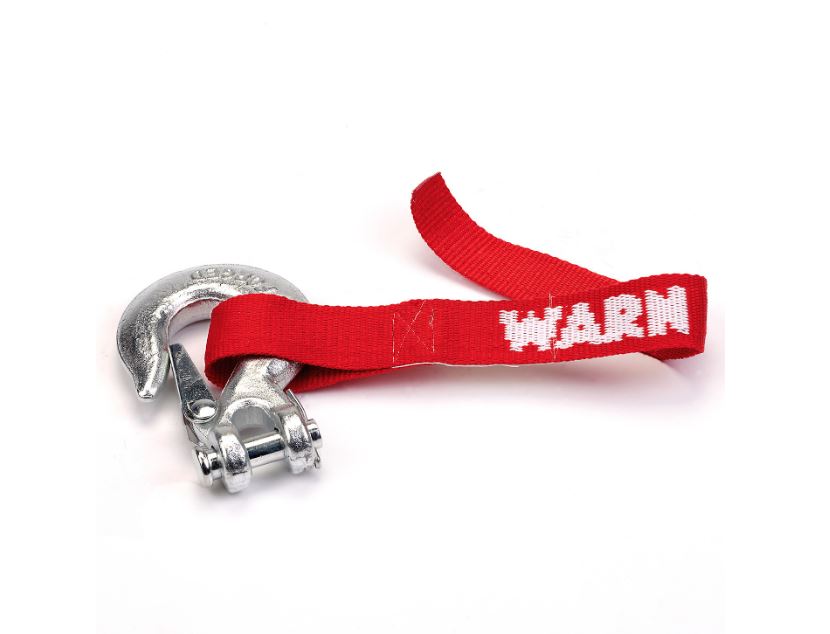 WARN Industries S/P Hook/Strap Combo Zinc 1/4 - Heavy-Duty Tie-Down Solution