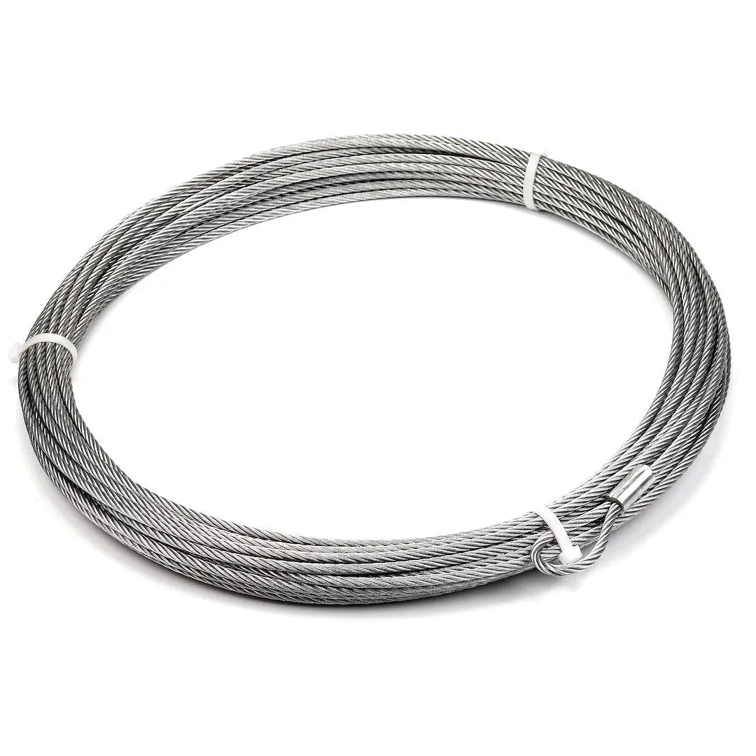 WARN IND. Wire Rope Assembly 1/4 x 100 for Heavy-Duty Lifting and Towing