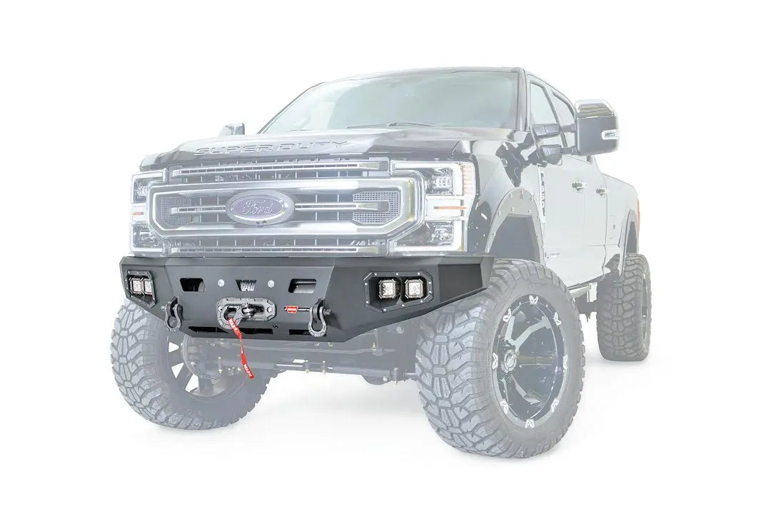 WARN Industries Heavy-Duty Bumper No Grill for Ford Super Duty Models 2020 - Part #106916