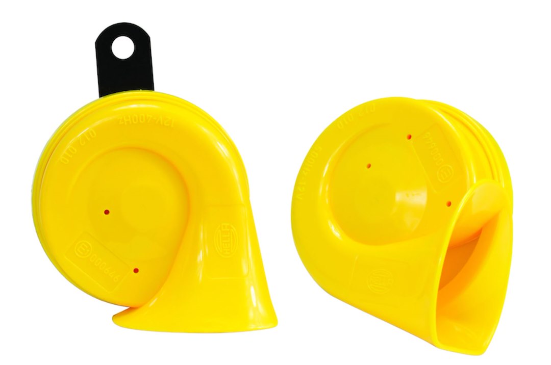 HELLA Horn Kit BX Yellow Trumpe (Part #012010821) – High-Visibility Vehicle Horn