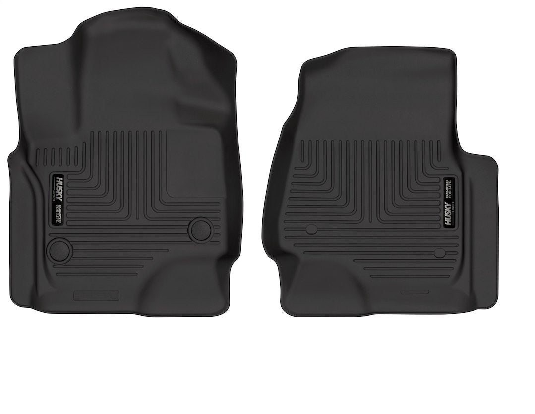 HuskyLiner 13341 Front Floor Liners with Black Border for Ford Expedition and Lincoln Navigator (2018-2022)