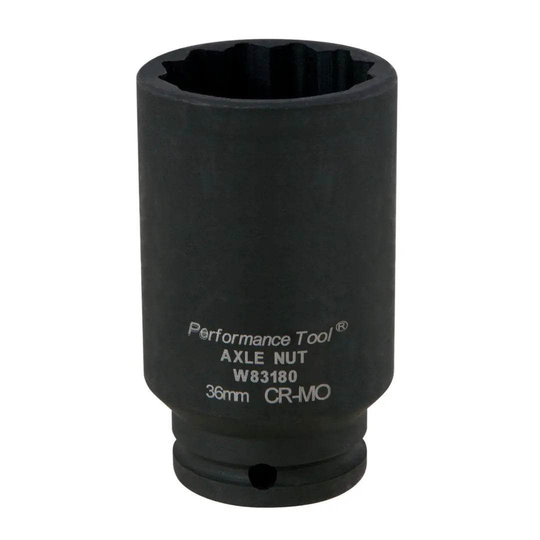 Perform Tool W83180 Axle Nut Socket, 36mm - Heavy-Duty Automotive Tool for Precision Maintenance