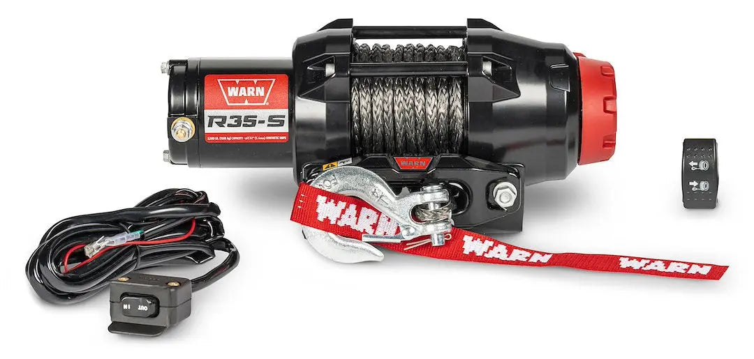 WARN Industries R35-S Synthetic Rope Winch - Heavy-Duty Off-Road Recovery Equipment