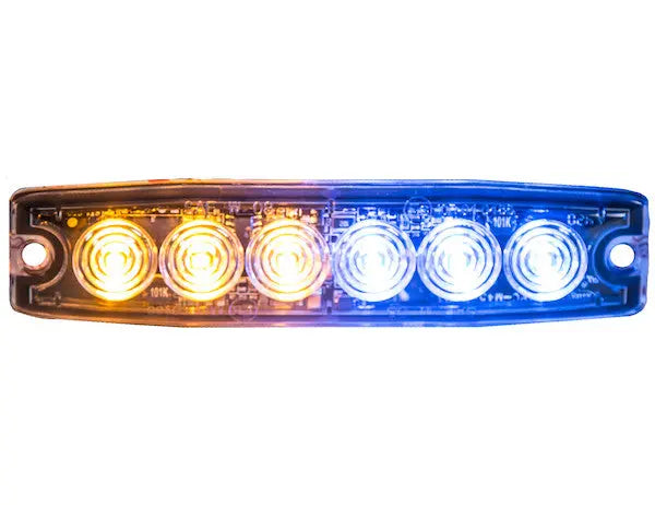 Buyers Prod 8892208 Light Strobe 5-1/8 inch 6-LED Amber/Blue