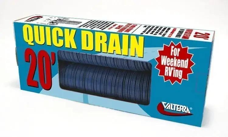 Valterra LLC Quick Drain Hose 20' Blue - Flexible RV and Marine Drain Line by VALTERRA LLC