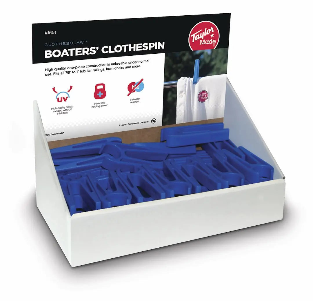 TaylorMade Boaters Clothspin Display Box with 48 Clothespins