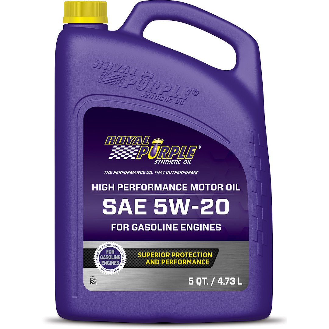 Royal Purple 51520 5W20 Synthetic Motor Oil, 5 Quart Bottle