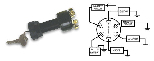 Sierra Marine MP39090 3-Position Magneto Switch with Polyester Body and 6 Screws