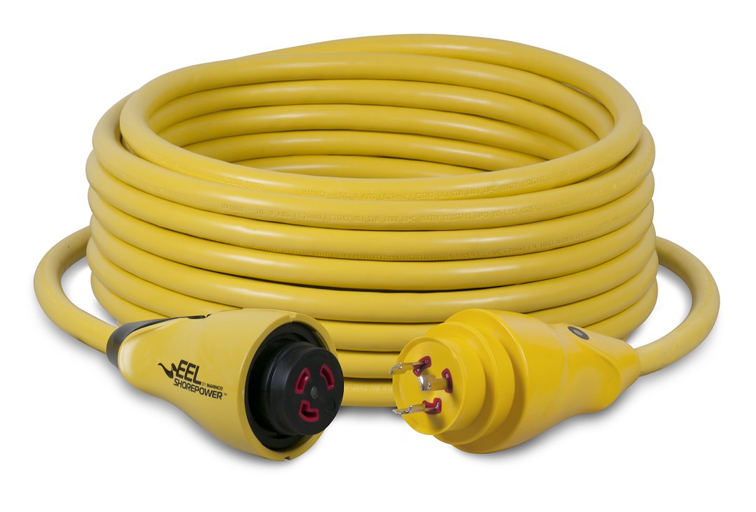 Marinco CS3050 30-Amp 125-Volt Yellow Electric Cordset, 50 Feet