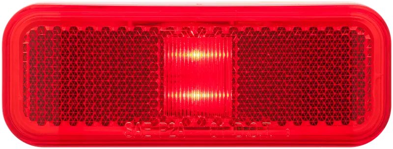 OPTRONICS MCL40RBP Red LED Marker Light - Rectangular, 2 Diodes, 2-Wire Design