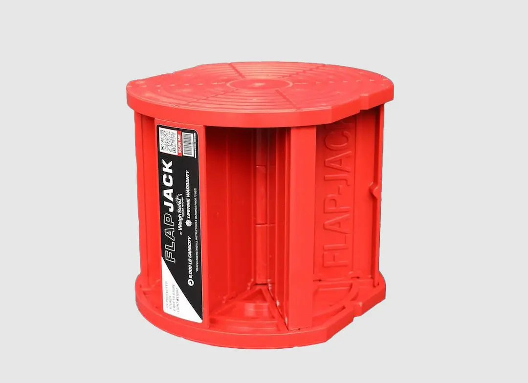 Weigh Safe WSFJ Flapjack Collapsible RV Block – Heavy-Duty Tire Chock and Stabilizer