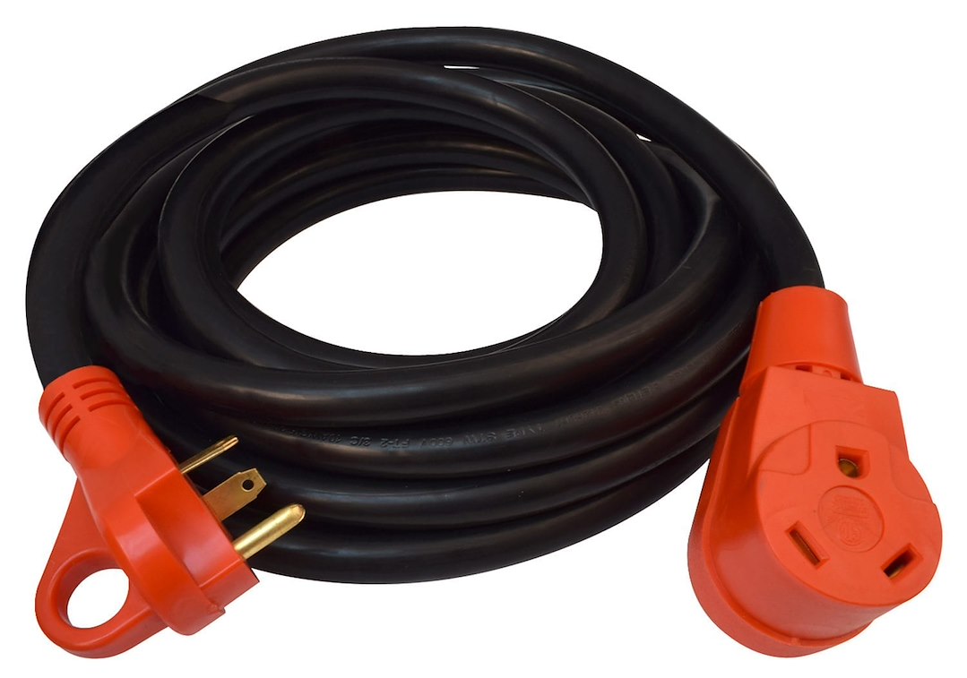Valterra LLC 30A 25' Extension Cord - Heavy Duty Power Cable for RV and Marine Use