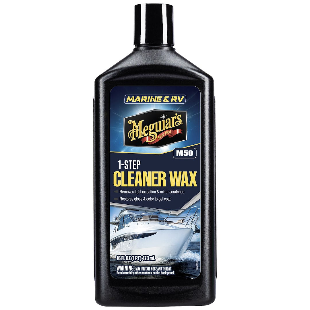 Meguiar's Wax M5016 Boat and RV Cleaner Wax - Liquid Formula for Superior Protection