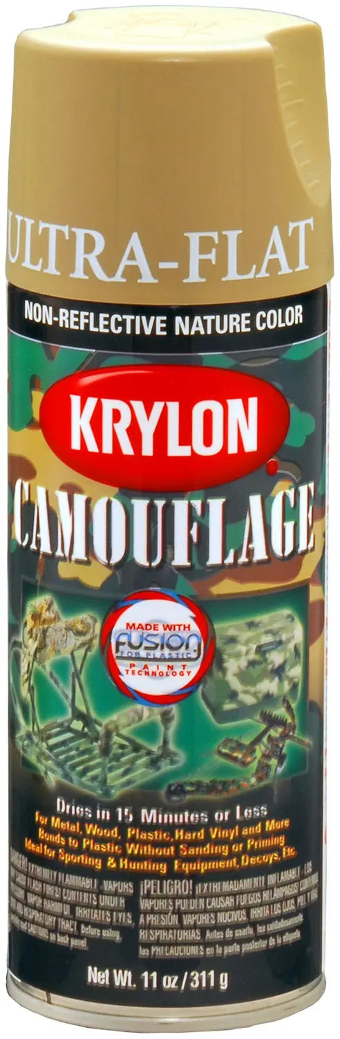 VHT Krylon Camouflage Khaki Spray Paint - Durable Finish for Outdoor & Indoor Projects
