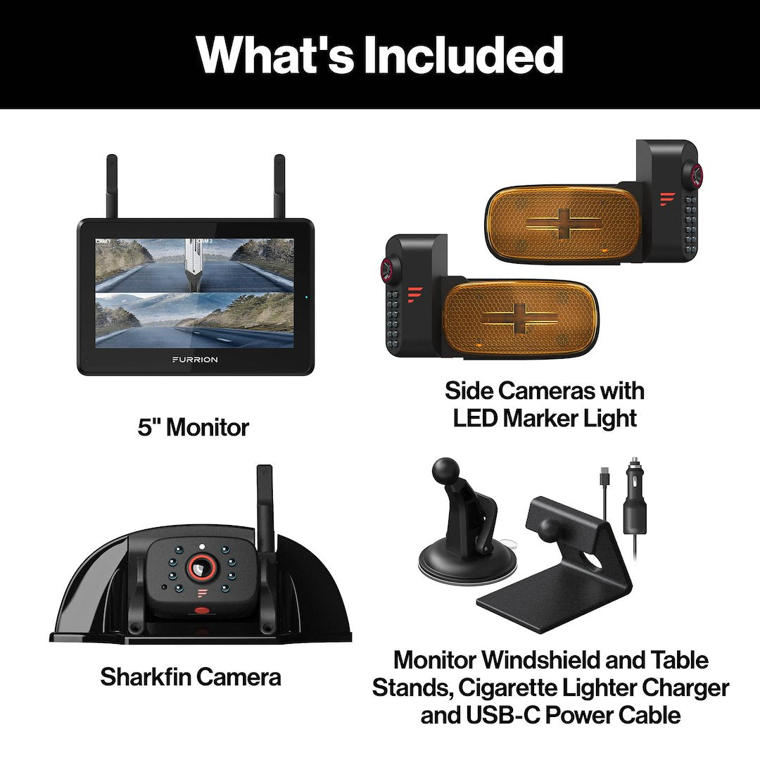 Furrion LLC Vision S+ 5' Monitor Side & Rear - High-Performance RV Display System