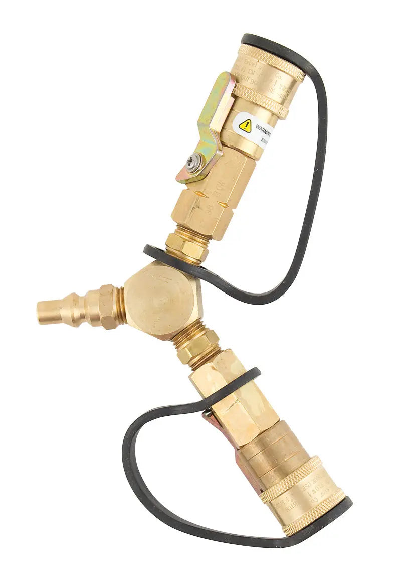 AP Products ME23YP Propane Y Adapter with Shut-Off Valve