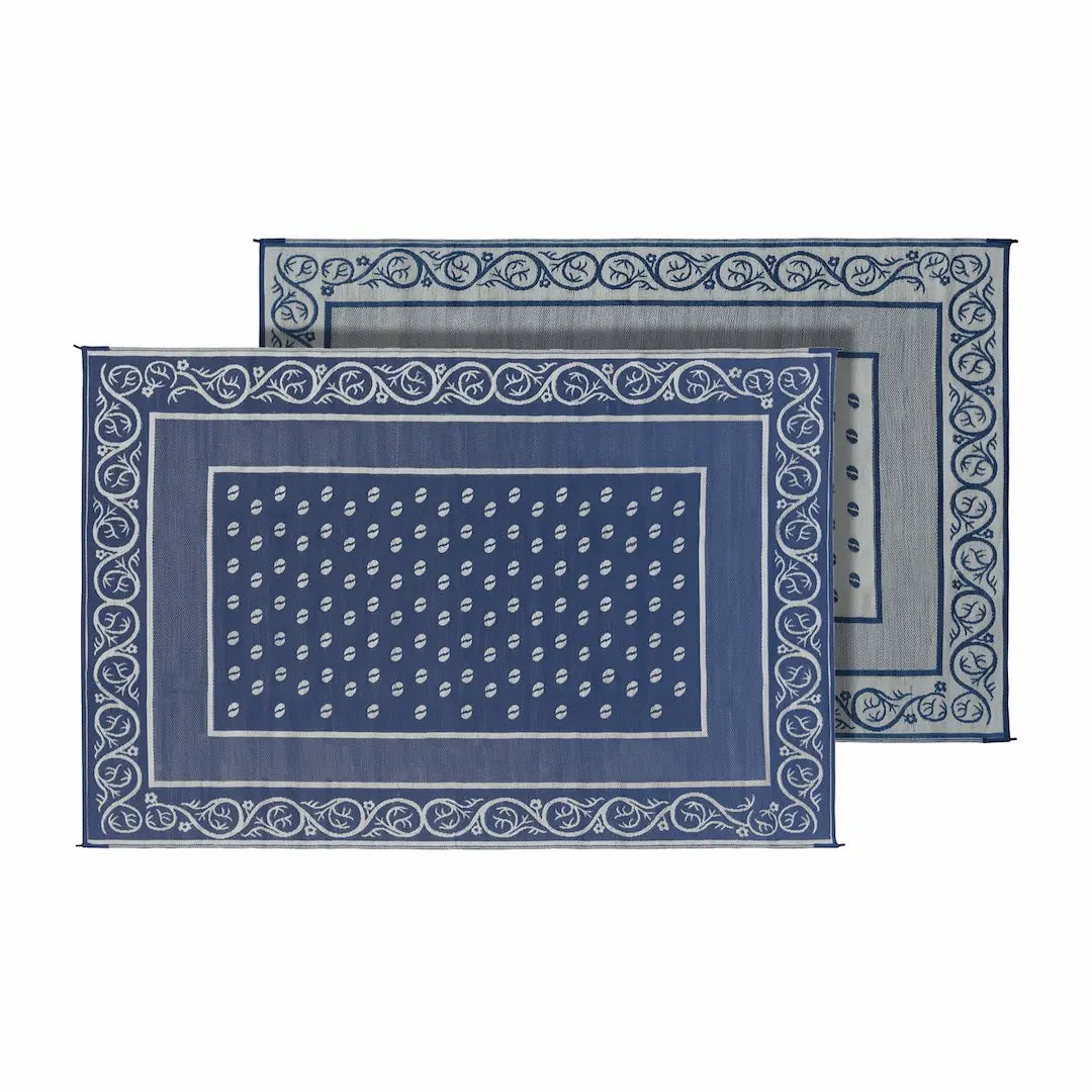 Faulkner Mat Vineyard 9x12 Blue - Durable Indoor/Outdoor Rug