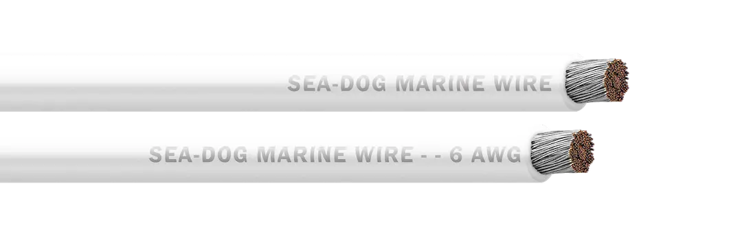 Sea Dog 6 AWG White 100ft Battery Cable - Heavy Duty Marine Power Wire