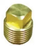 Moeller Brass Plug - 1/2 Inch Threaded Fitting for Plumbing and Equipment