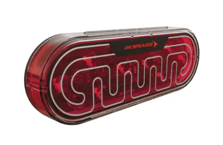 JW Speaker 12/24V Heated LED Red Flash Strobe – High-Visibility Warning Light