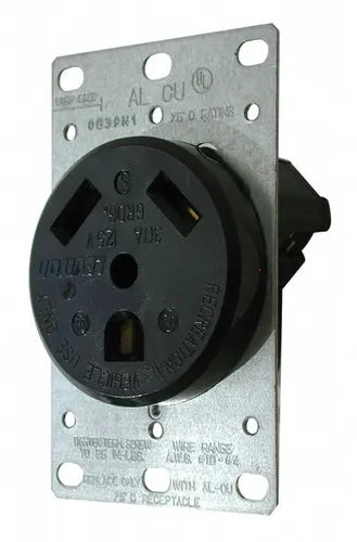 Valterra LLC 30 Amp Black Receptacle (Part No. 3830)