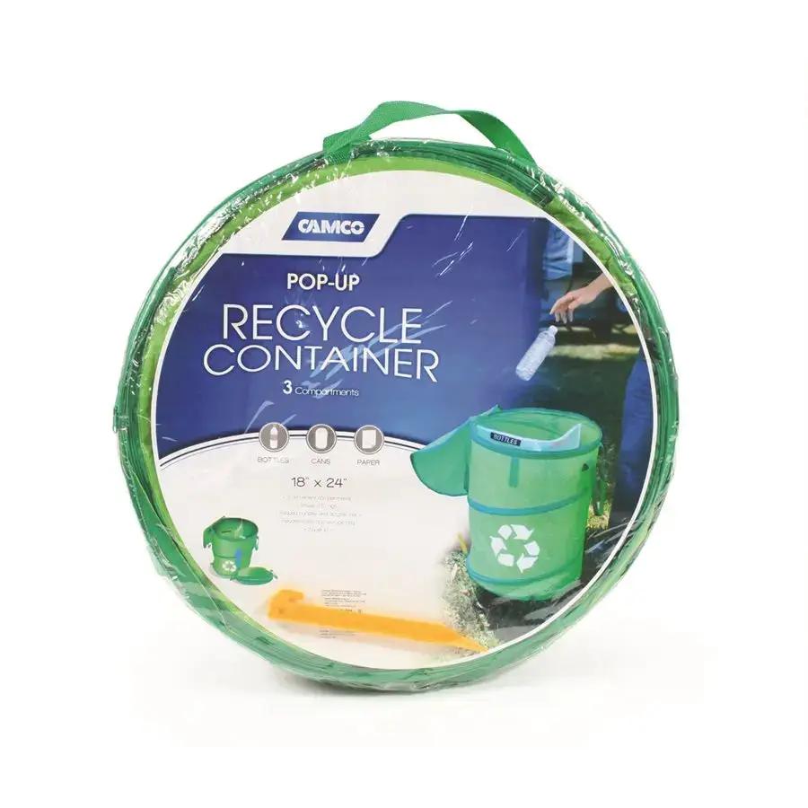 Camco Container Pop Up Recycle - Durable Waste Bin for Recycling and Waste Management by CAMCO