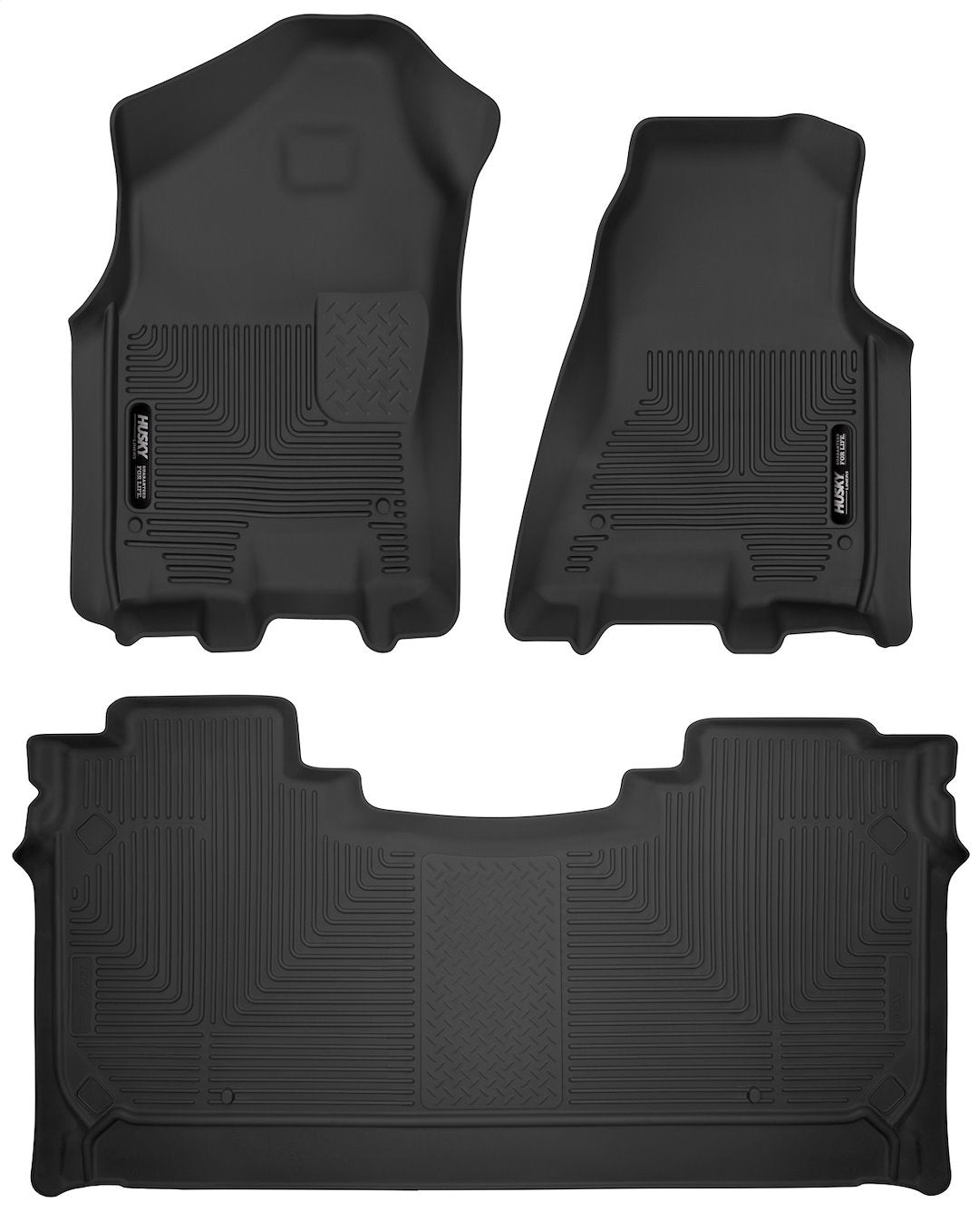 HuskyLiner XC Front and Second Row Floor Mats for 2019 Ram 1500 Crew Cab – Custom Fit and Heavy-Duty Protection