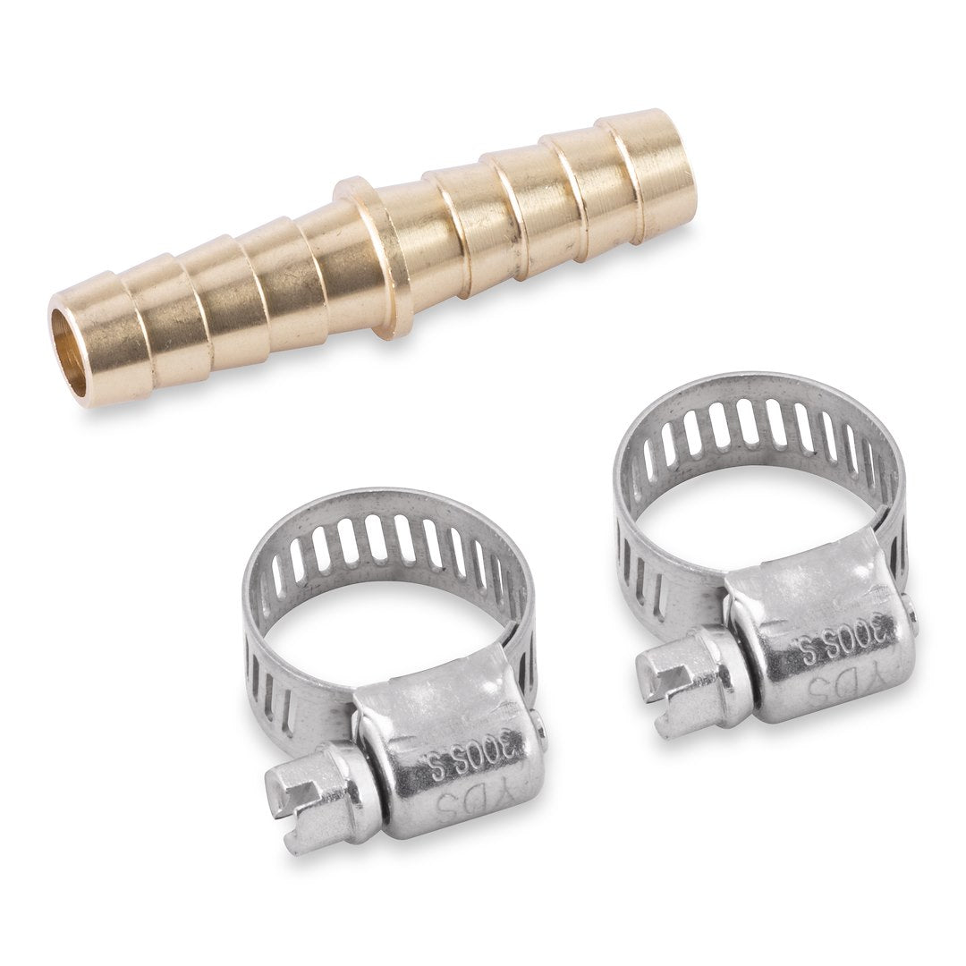 MOELLER 33213101 3/8-Inch Brass Hose Mender with Stainless Steel Clamps