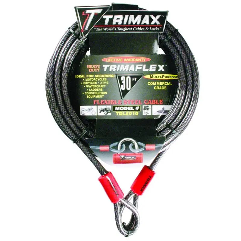 TRIMAX TDL3010 30 ft Dual Loop Cable 10mm for Heavy-Duty Applications