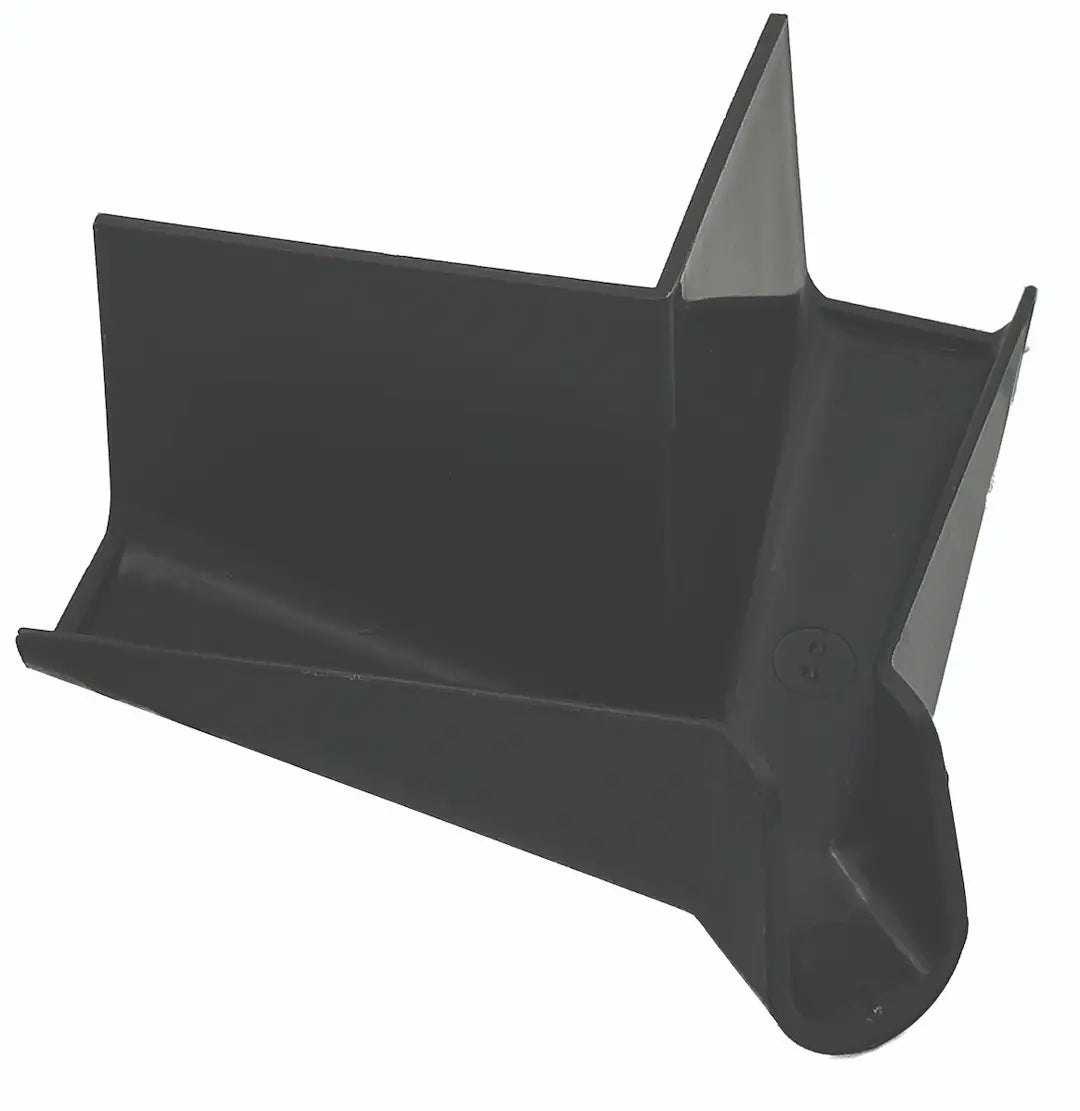 B&B Molders Short Corner Rain Gutter Spout in Black, Part 7220240002