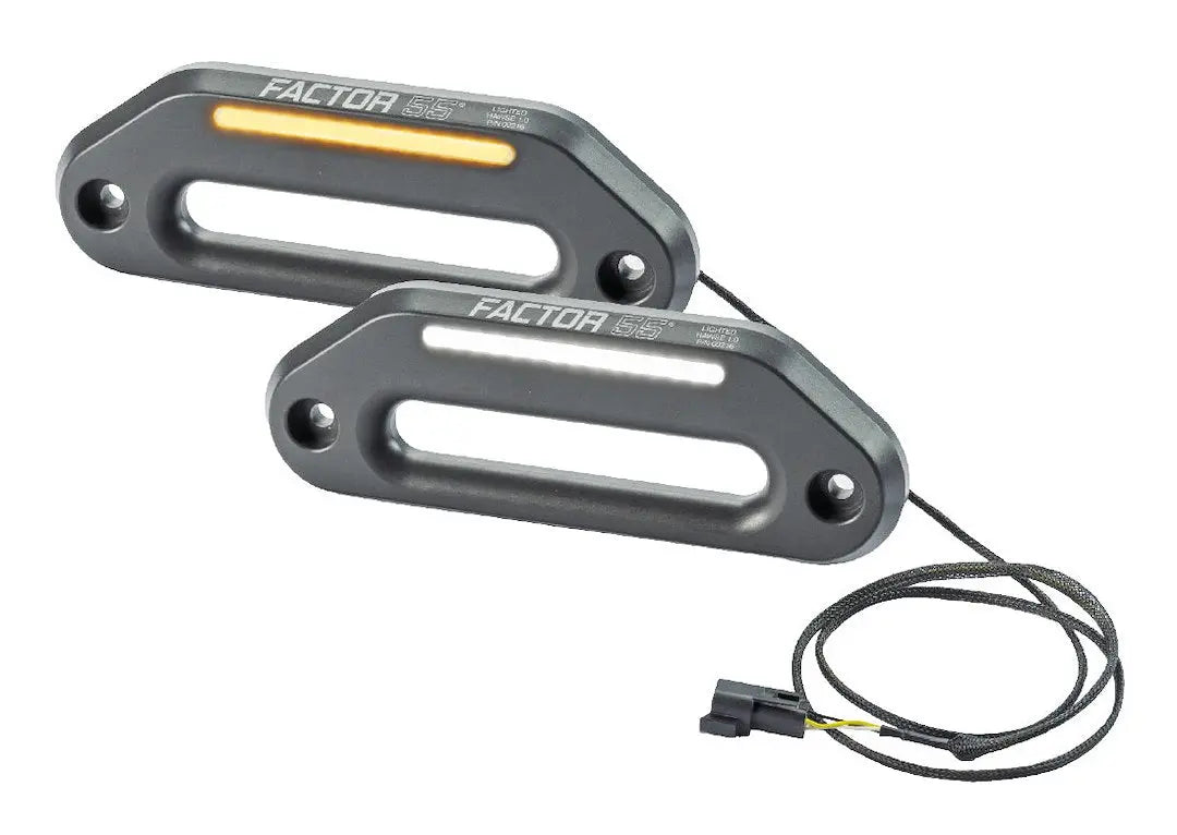 Factor 55 Lighted 1' Hawse Fairlead – Durable Steel Winch Accessory with LED Illumination