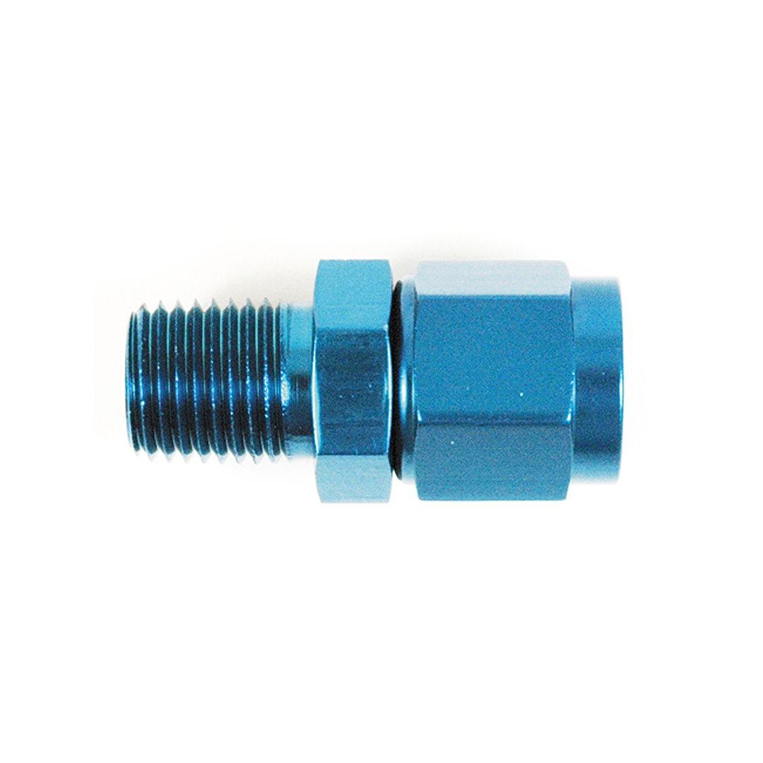 SpeedFX -6ANX1/4 NPT Brass Bulkhead Straight Swivel to Male Pipe Connector