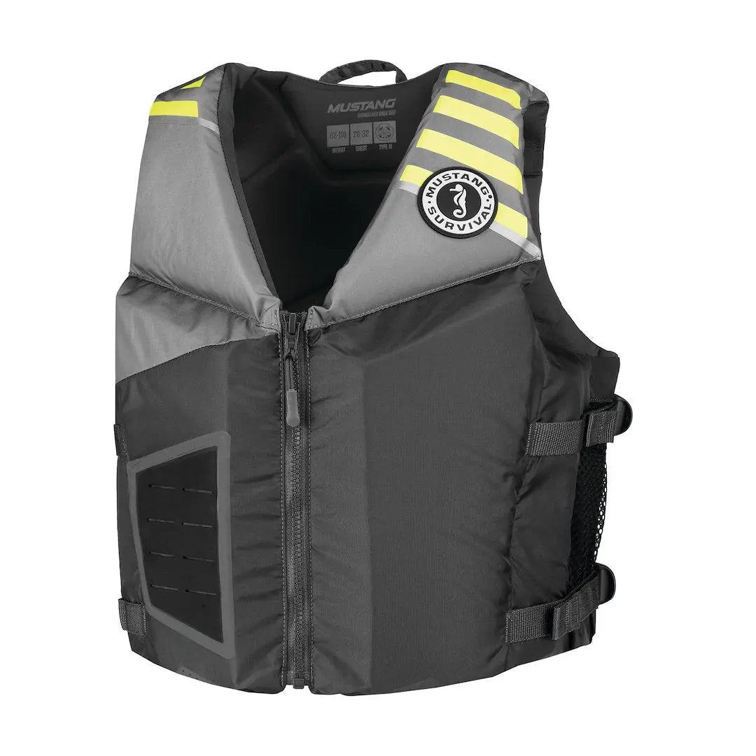 Mustang Survival MV3600270 Young AD Rev Foam Vest Grey-Yellow for Personal Safety and Comfort